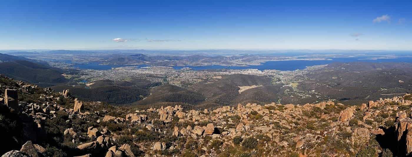 Hobart and the River Derwent from kunanyi / Mount Wellington