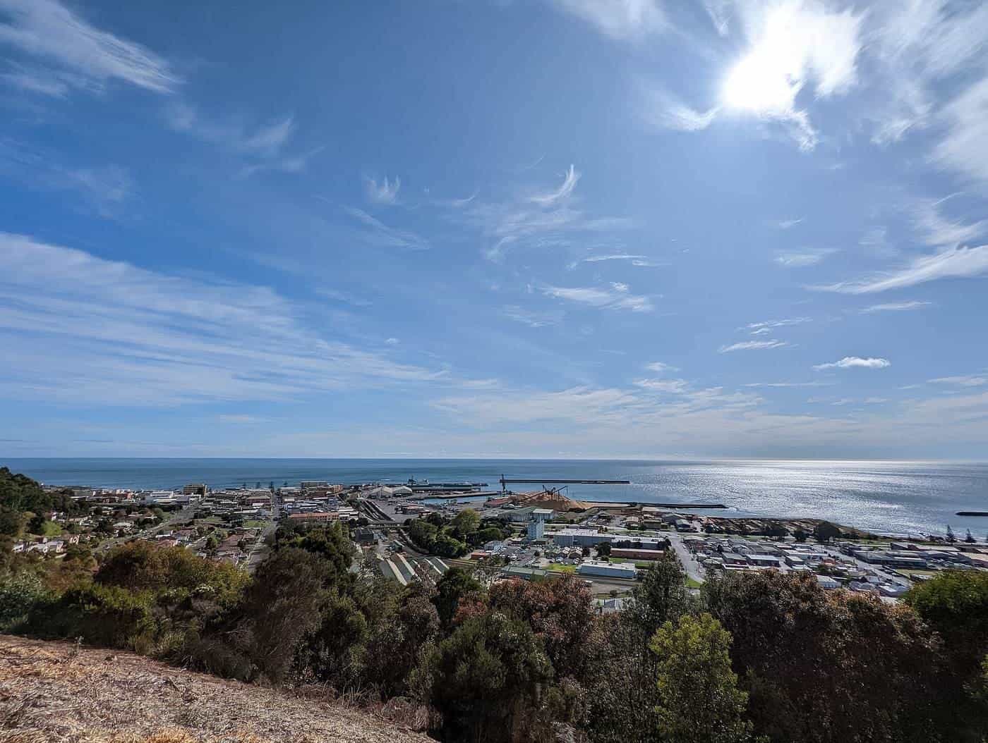 Burnie and the coast seen from the Upper Burnie lookout