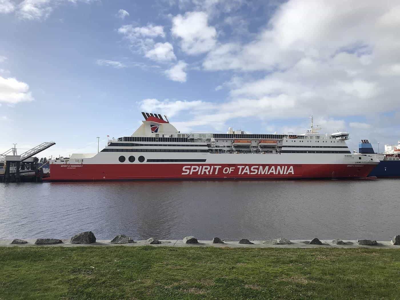 The Bass Strait ferry berthed at Devonport
